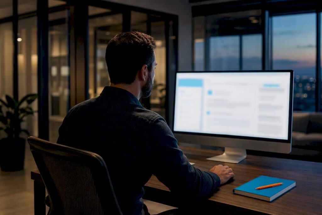 Business owner reviewing a flagged review report