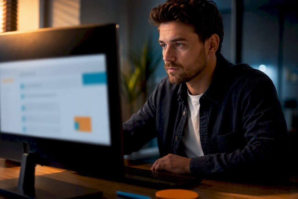 Human reviewing AI customer response