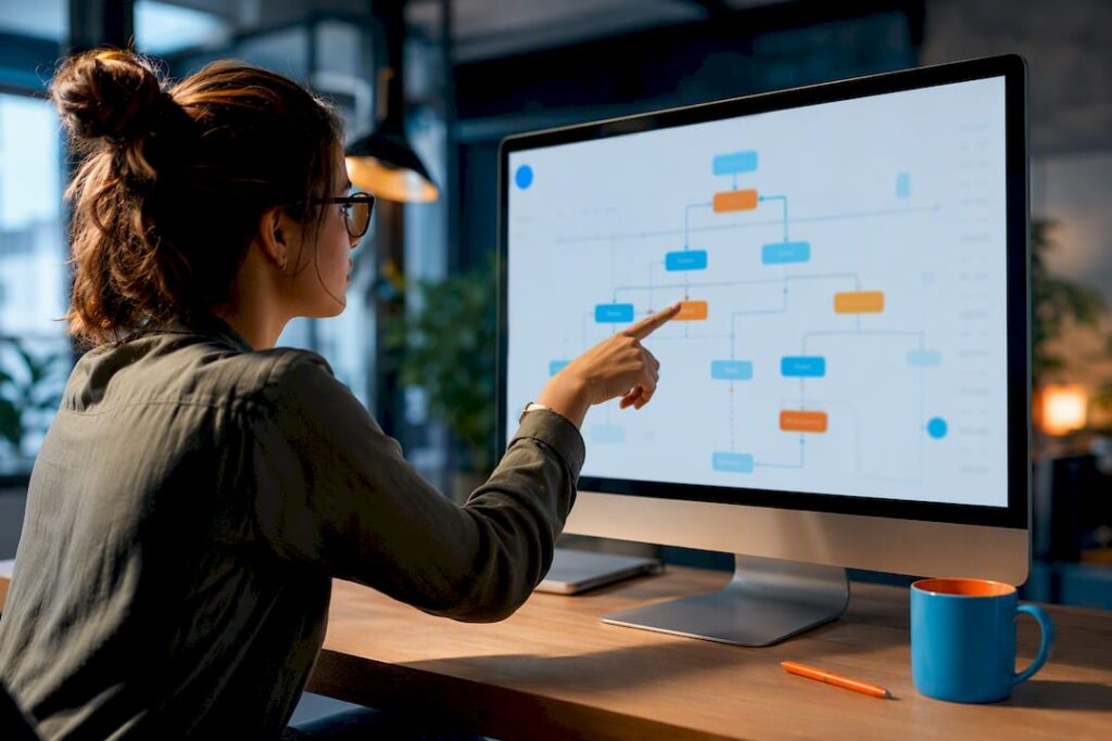 Marketer configuring an automated workflow