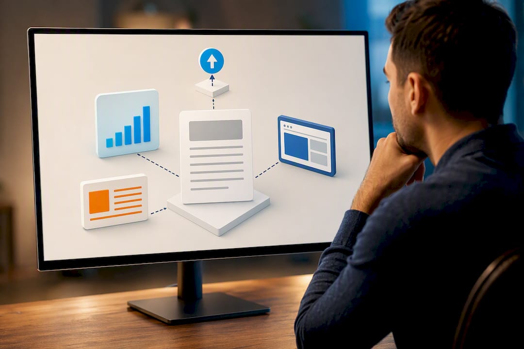 Illustration of refreshed content proof layers
