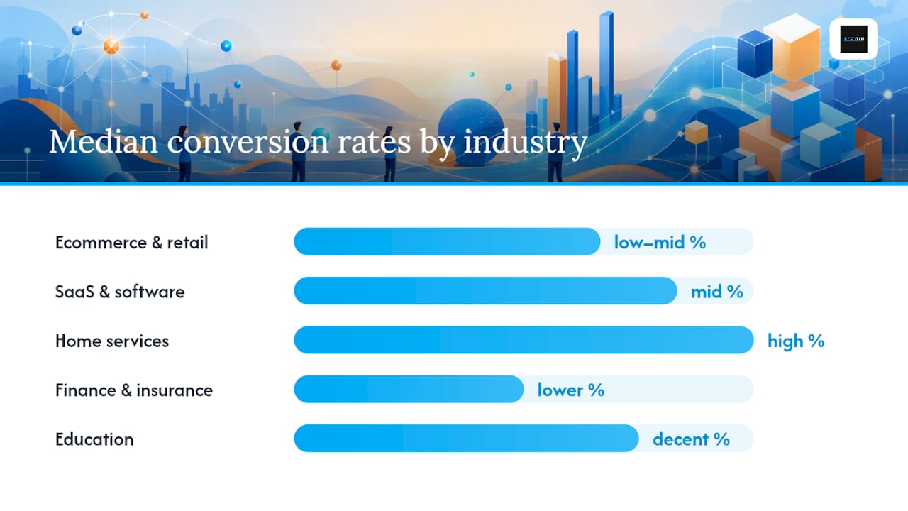 Landing Page Conversion Rate Benchmarks By Industry — overview diagram